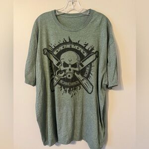 Men’s Scuba Diving Skull Tee in Green